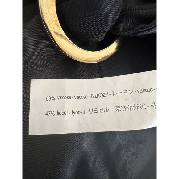2/$30 Zara Black XS Satin Long Sleeve Gold Ring Detail Top - Picture 11 of 12